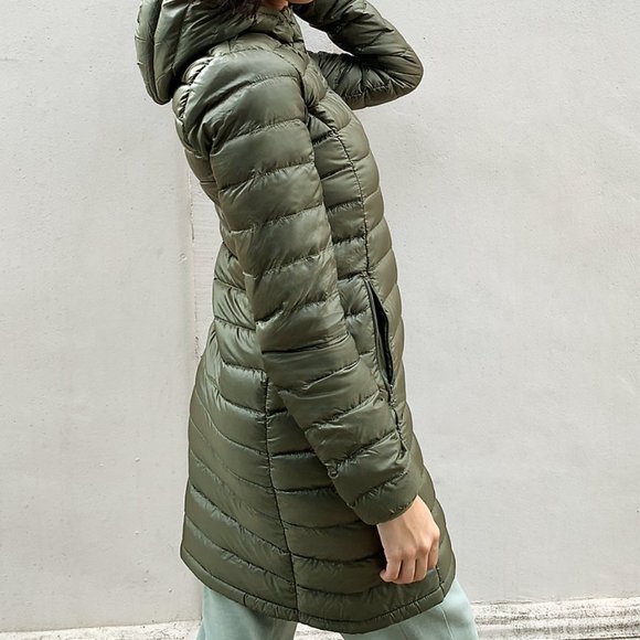 Tna Botanie Long Puffer Jacket Green 